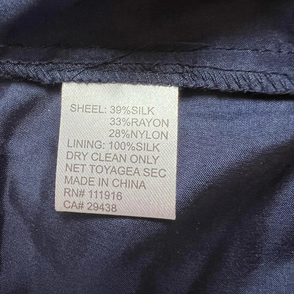 Yumi Kim XS Top Gold Blue Silk Blend Geometric Print One Shoulder Blouse - Picture 6 of 7